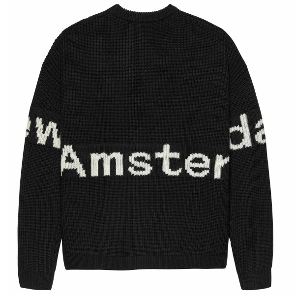 New Amsterdam Surf Association Name Knitted Sweater Zwart