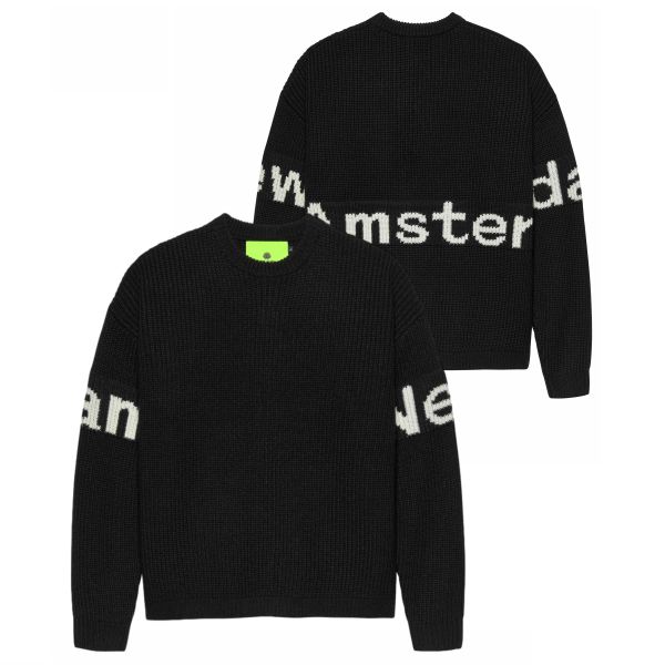 New Amsterdam Surf Association Name Knitted Sweater Zwart
