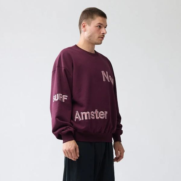 New Amsterdam Surf Association Name Sweater Bordeaux