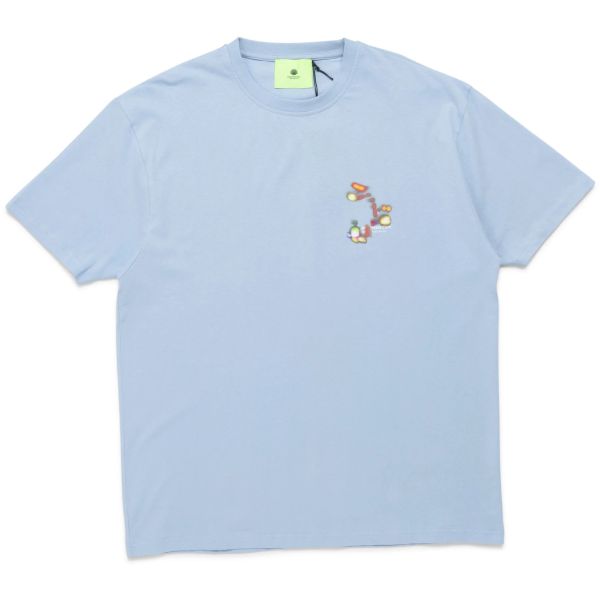 New Amsterdam Surf Association Night Lights T-shirt Blauw