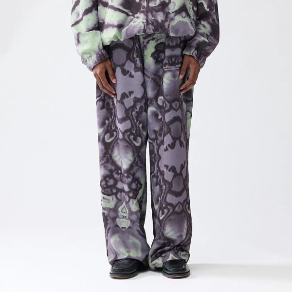New Amsterdam Surf Association Oversized Aquarelle Broek Paars/Groen