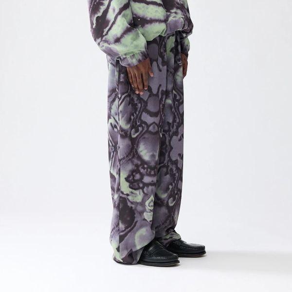 New Amsterdam Surf Association Oversized Aquarelle Broek Paars/Groen