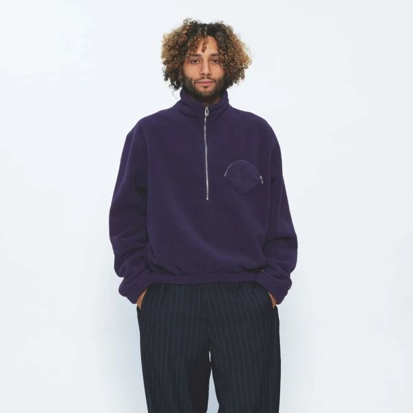 New Amsterdam Surf Association Oyster Fleece Sweater Paars