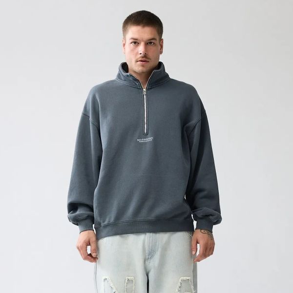New Amsterdam Surf Association Sea Half Zip Sweater Antraciet