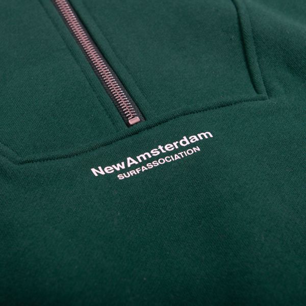 New Amsterdam Surf Association Sea Half Zip Sweater Donker Groen