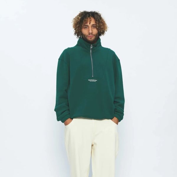 New Amsterdam Surf Association Sea Half Zip Sweater Donker Groen