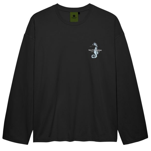 New Amsterdam Surf Association Seahorse Longsleeve T-shirt Zwart