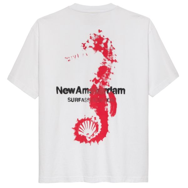 New Amsterdam Surf Association Seahorse T-shirt Wit