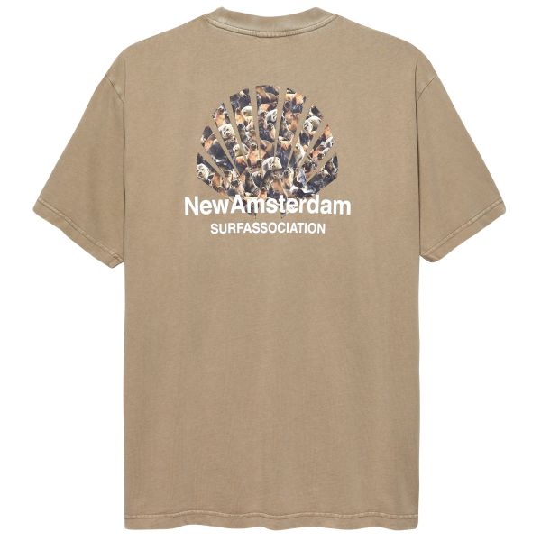 New Amsterdam Surf Association Seal Logo T-shirt Beige