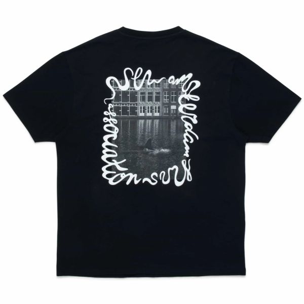 New Amsterdam Surf Association Shark T-shirt Zwart