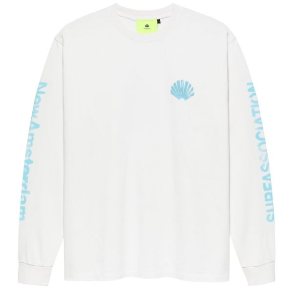 New Amsterdam Surf Association Sprayed Logo Longsleeve T-shirt Wit