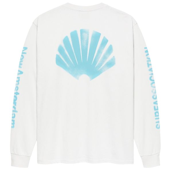 New Amsterdam Surf Association Sprayed Logo Longsleeve T-shirt Wit