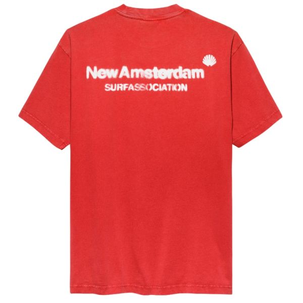 New Amsterdam Surf Association Sprayed Logo T-shirt Rood