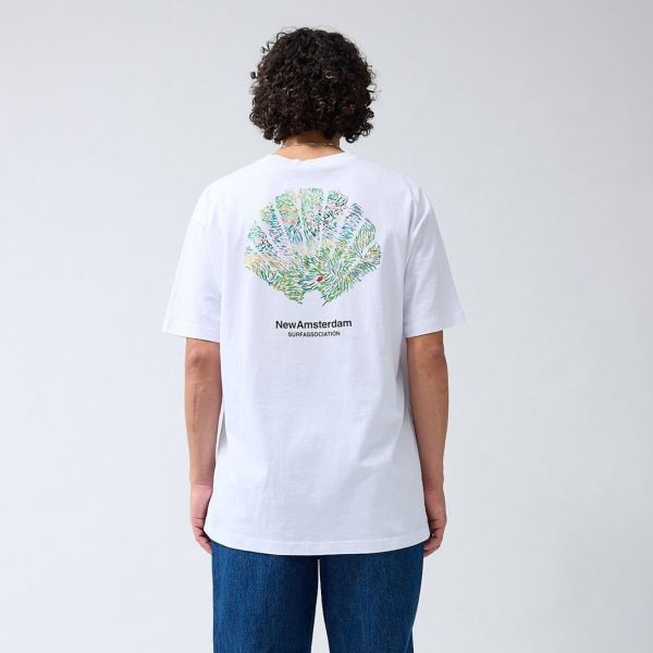 New Amsterdam Surf Association Tall Grass T-shirt Wit