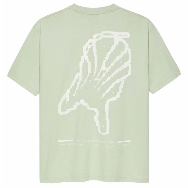 New Amsterdam Surf Association Teletekst T-shirt Licht Groen