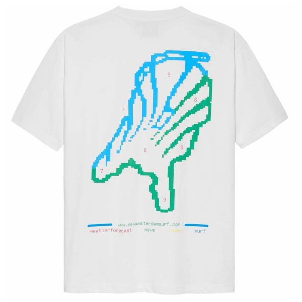 New Amsterdam Surf Association Teletekst T-shirt Wit