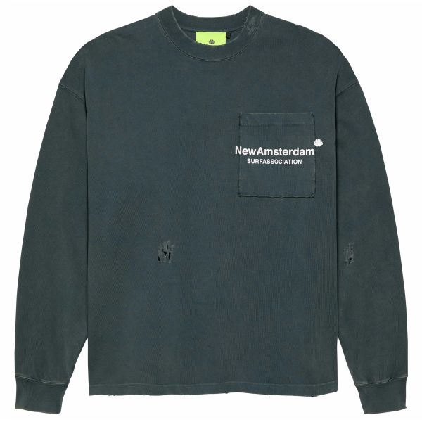 New Amsterdam Surf Association Throw Longsleeve T-shirt Antraciet