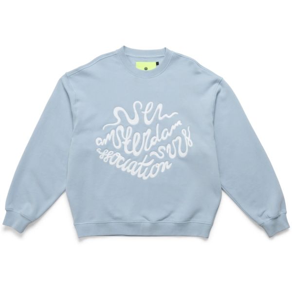 New Amsterdam Surf Association Tulip Leaves Sweater Blauw