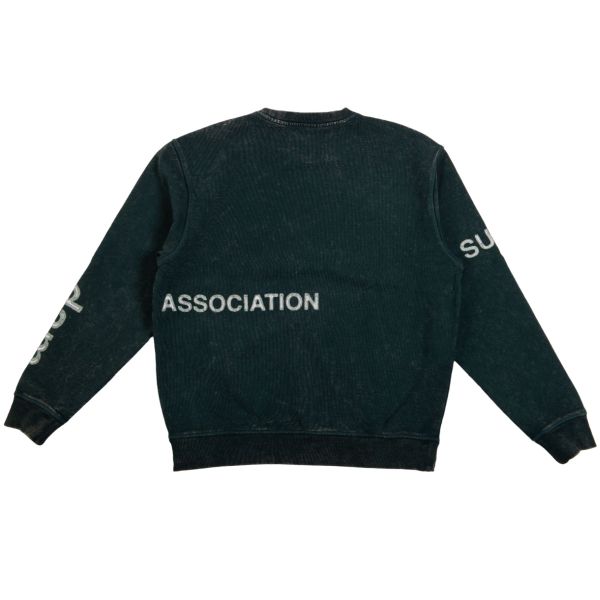 New Amsterdam Surf Association Washed Name Sweater Donker Groen
