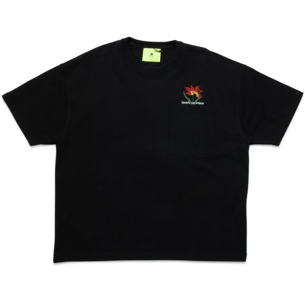 New Amsterdam Surf Association Waxed Tulip T-shirt Zwart