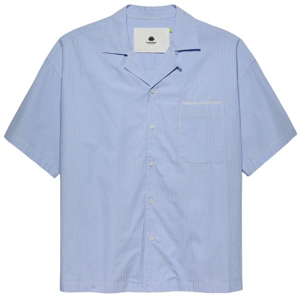 New Amsterdam Surf Association Wijk Striped Overhemd Blauw/Wit