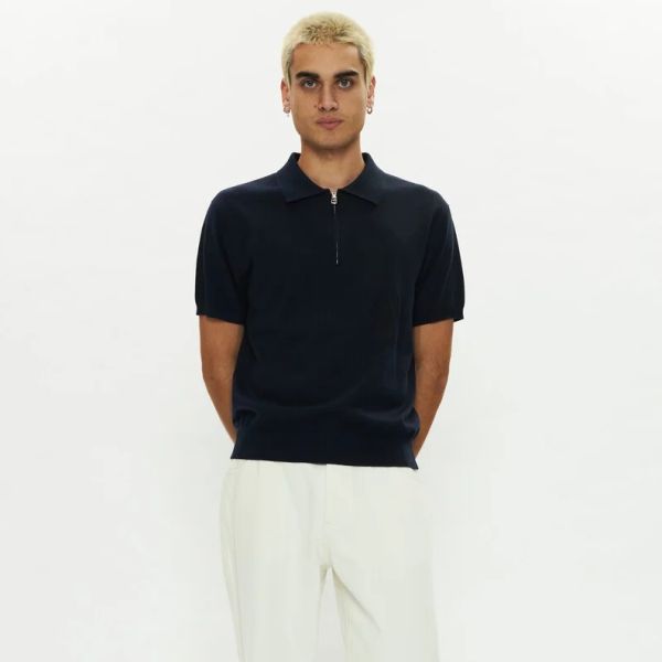 New Amsterdam Surf Association Zip Polo Zwart