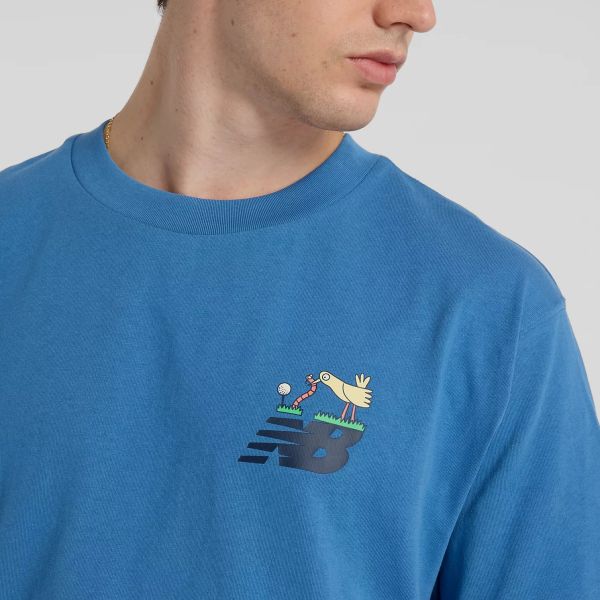New Balance Athletics Golf Cartoon T-shirt Blauw