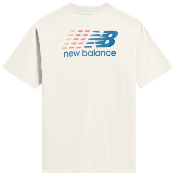 New Balance Athletics Multi Color Logo T-shirt Off White