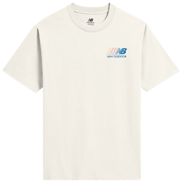 New Balance Athletics Multi Color Logo T-shirt Off White
