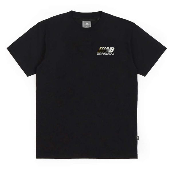 New Balance Athletics Multi Color Logo T-shirt Zwart