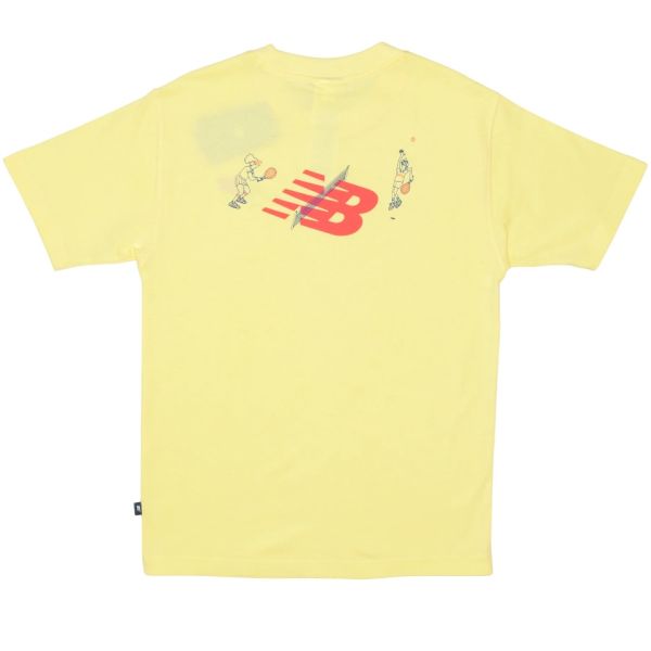 New Balance Athletics Tennis Cartoon T-shirt Geel