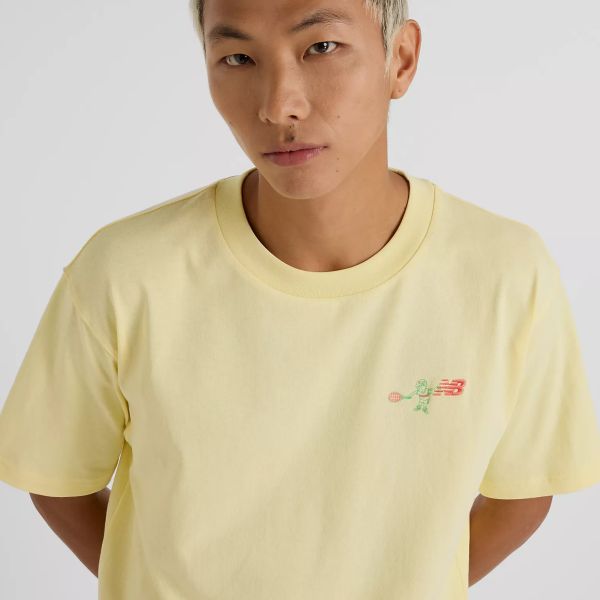 New Balance Athletics Tennis Cartoon T-shirt Geel