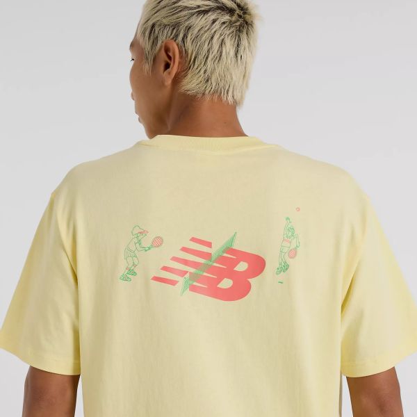 New Balance Athletics Tennis Cartoon T-shirt Geel