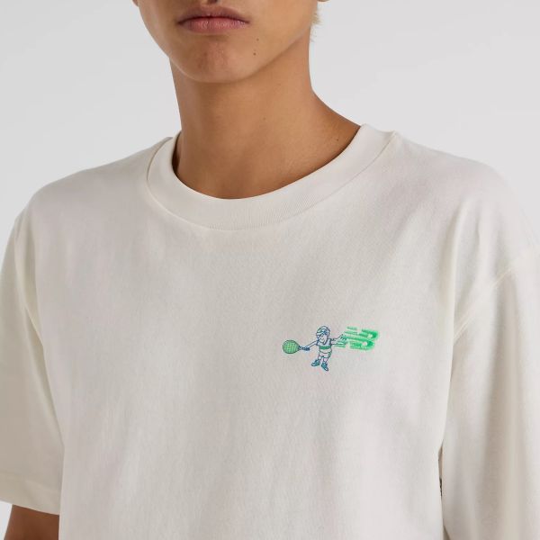 New Balance Athletics Tennis Cartoon T-shirt Off White
