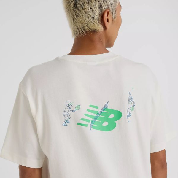 New Balance Athletics Tennis Cartoon T-shirt Off White