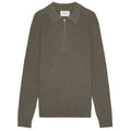 NN.07 Hansie Zip Longsleeve Polo Donker Groen