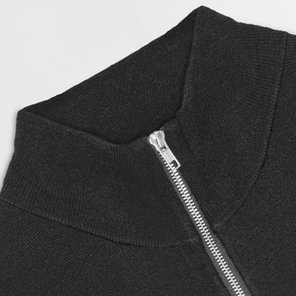 NN.07 Harald Half Zip Sweater Zwart