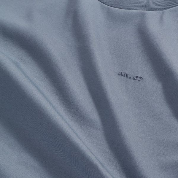 NN.07 Nat Logo T-shirt Blauw