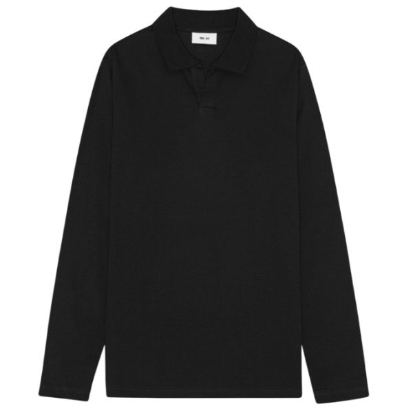 NN.07 Paul Longsleeve Polo Zwart