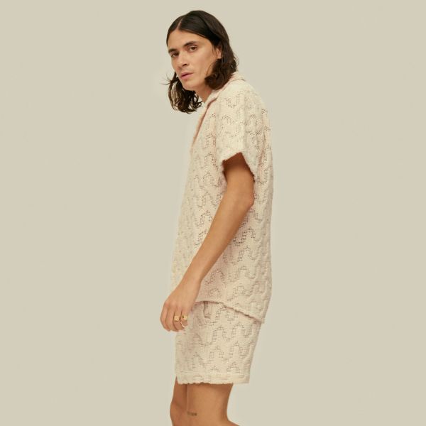 OAS Crochet Overhemd Beige