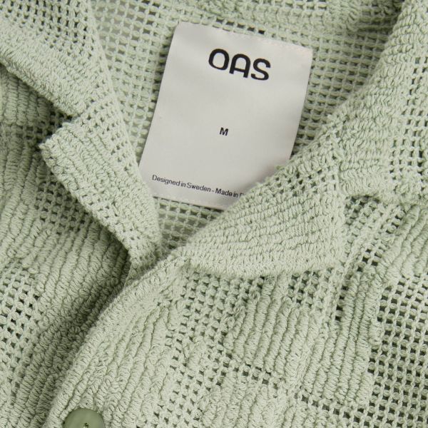 OAS Crochet Overhemd Groen