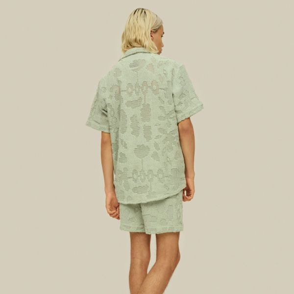 OAS Crochet Overhemd Groen