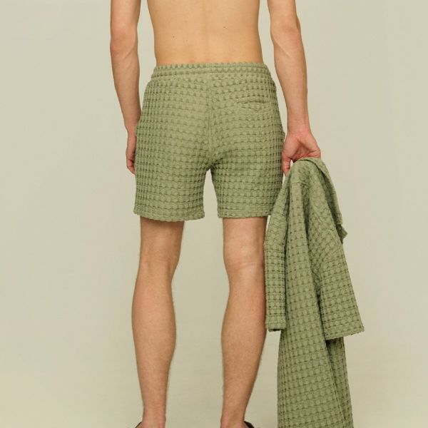 OAS Porto Waffle Korte Broek Groen