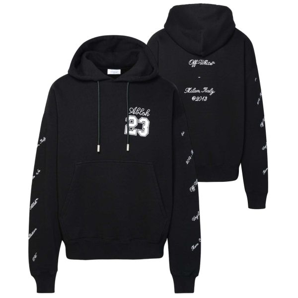 Off-White 23 Logo Skate Hoodie Zwart