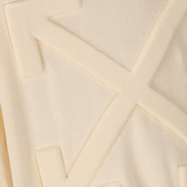 Off-White 3D Diagonal Knitted Sweater Beige
