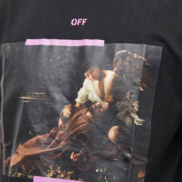 Off-White Arrow Caravaggio St Fran T-shirt Zwart