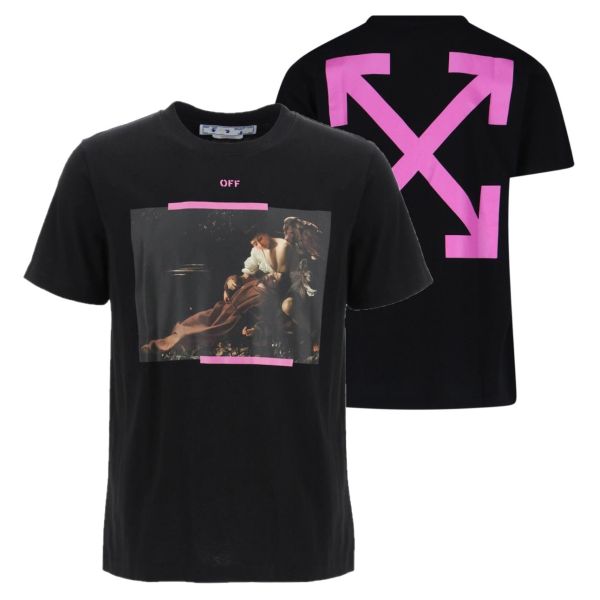 Off-White Arrow Caravaggio St Fran T-shirt Zwart