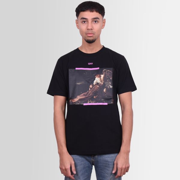Off-White Arrow Caravaggio St Fran T-shirt Zwart