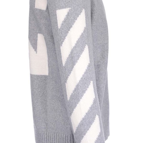 off-white arrow knitted sweater grijs 3