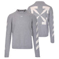 off-white arrow knitted sweater grijs